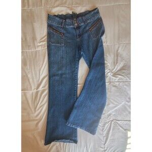 Manush Paris Jeans Womens 11 12 Zip Pockets Mid Rise Retro Style